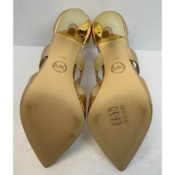 Michael Kors Amal Stiletto Pump Gold Women's US Size 7.5M - Picture 5 of 12